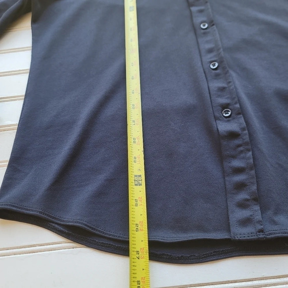 NWT Denim & Flowers Mens Size L Navy Blue Slim Fit Long Sleeve Button Up Shirt - Picture 2 of 10